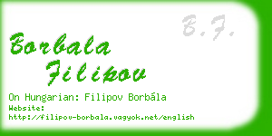 borbala filipov business card